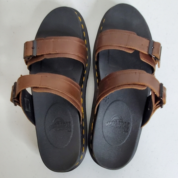Dr. Martens Myles Brando Leather Sandal Women's Size 12 Men's 11 NEW Dark Brown - Picture 13 of 16